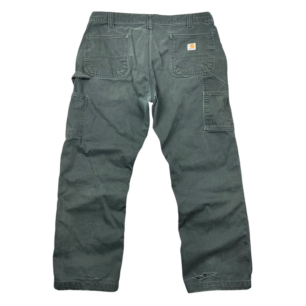 Carhartt Carpenter Pants Men 38x30 (37x28) Black Relaxed Twill Utility Workwear